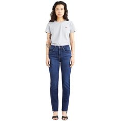 Джинсы зауженные Levis Women 724 High Rise Straight Jeans, размер 25/32, синий Levis®