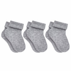 Носки RuSocks Базовая коллекция, 3 пары, размер 10-12, , серый
