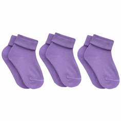 Носки RuSocks Базовая коллекция, 3 пары, размер 9-10, , сиреневый