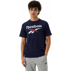 Футболка спортивная Reebok Id Stacked Logo, 1 шт., размер M, синий