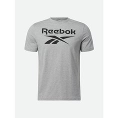 Футболка спортивная Reebok Id Stacked Logo, 1 шт., размер L, серый