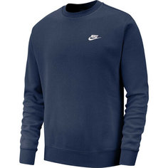 Свитшот спортивный NIKE M NSW CLUB CRW BB, размер XS, , синий