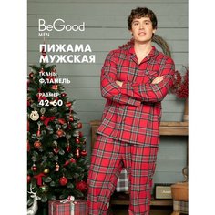 Пижама BeGood Новый год, размер 42-44, красный