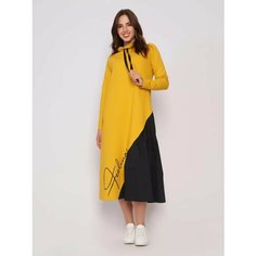 Платье Style Margo, размер 56, горчичный/черный