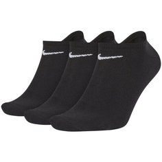 Носки NIKE Volue No Show, комплект, 3 пары, размер S, черный