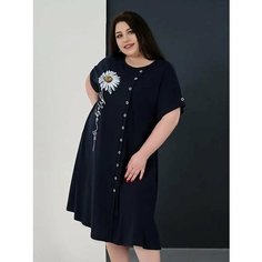 Платье Style Margo, размер 62, темно-синий, белый