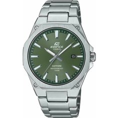 Наручные часы CASIO, серебряный, зеленый