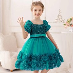 Платье, размер 110, зеленый Max Garment
