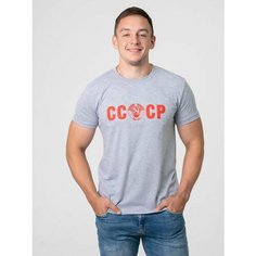 Футболка Традиция Футболка СССР, размер 2XL(54-56), серый