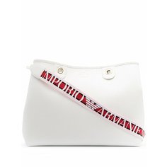 Сумка тоут EMPORIO ARMANI, фактура зернистая, белый