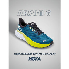 Кроссовки HOKA Arahi 6, полнота 2E (US)/ на широкую стопу, размер US8.5EE/UK8/EU42/JPN26.5, бирюзовый