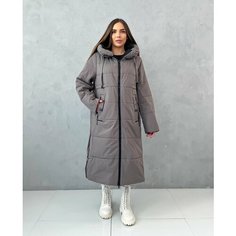 Пуховик , размер 2XL, коричневый Нет бренда
