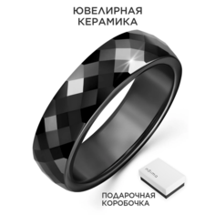 Кольцо Noima, керамика, размер 18.5, черный 6 мм