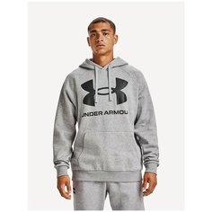 Толстовка Under Armour Rival Fleece Big Logo Hoodie, размер LG, , серый