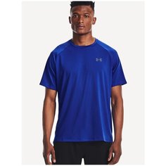 Футболка спортивная Under Armour Tech 2.0 SS, размер SM, синий/серый