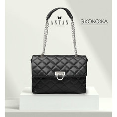 Сумка кросс-боди Antan, фактура стеганая, черный
