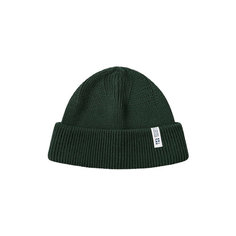 Шапка бини ANGLAN Label Essential, размер One size, темно-зеленый