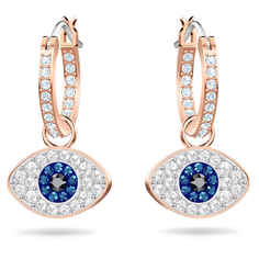 Серьги SWAROVSKI, кристаллы Swarovski, размер 25 мм, золотистый