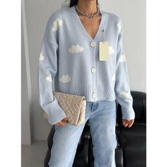 Кардиган Jools Fashion, размер 42/48, , голубой