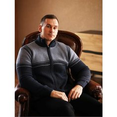 Кардиган DECADE, размер 52, , темно-синий/синий