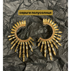 Серьги-трансформеры, бисер, размер 55 мм, коричневый Без бренда