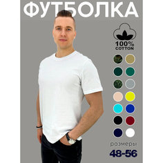 Футболка Zobi Футболка ZOBI мужская однотонная без принта, размер 56, white