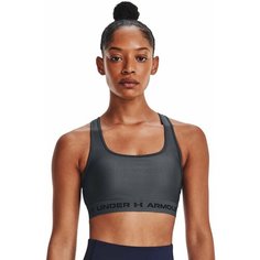 Топ спортивный Under Armour Crossback Mid Bra, 1 шт., размер SM, серый