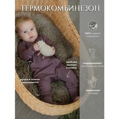 Комбинезон Наследникъ Выжанова Младенчество, размер 56-62, фиолетовый