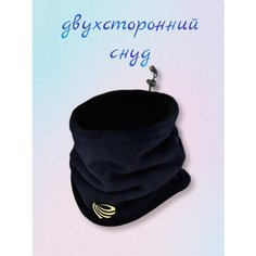 Шарф ,25х24 см, универсальный, черный, синий Fedor Accessories
