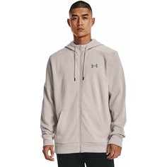 Толстовка спортивная Under Armour Armour Fleece Fz Hoodie, размер SM, , серый/белый