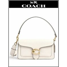 Сумка кросс-боди Coach, фактура гладкая, зернистая, матовая, белый