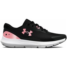 Кроссовки Under Armour UA W Surge 3, полнота F (EU)/ на среднюю стопу, размер 6,5 US, черный/розовый