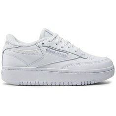 Кеды Reebok Club Classic Double W, полнота F (EU)/ на среднюю стопу, размер 6,5 US, белый