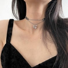 Чокер LERO, искусственный камень, длина 36 см, черный
