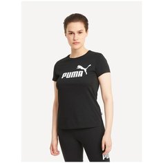 Футболка спортивная PUMA ESSENTIALS LOGO TEE W, размер XXS, puma black