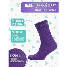 Носки Big Bang Socks рубчик, размер 35-39, фиолетовый