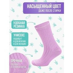 Носки Big Bang Socks рубчик, размер 40-44, фиолетовый