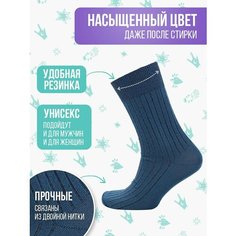 Носки Big Bang Socks рубчик, размер 40-44, синий