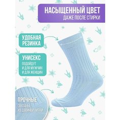 Носки Big Bang Socks рубчик, размер 35-39, голубой