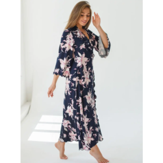 Халат Текстильный Край, размер 58, синий