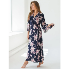 Халат Текстильный Край, размер 50, синий