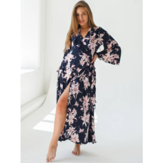 Халат Текстильный Край, размер 66, синий