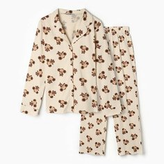 Пижама Kaftan, размер 48/50, бежевый