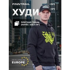 Худи Finntrail Футер с начёсом, размер XL, , черный, желтый
