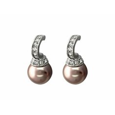 Серьги пусеты, жемчуг имитация, размер 15 мм, розовый Shop4you