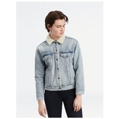 Джинсовая куртка Levis Women Ex-boyfriend Sherpa Trucker Jacket, размер XL, голубой Levis®