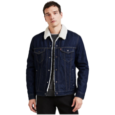 Джинсовая куртка Levis Men Type III Sherpa Trucker Jacket, размер S, Rockridge - Blue Levis®