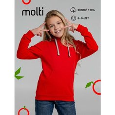 Худи molti, размер 12 лет, красный