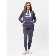 Худи Under Armour W Rival Fleece Logo Hoodie, размер S, , серый/белый