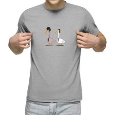 Футболка Us Basic, размер L, серый меланж